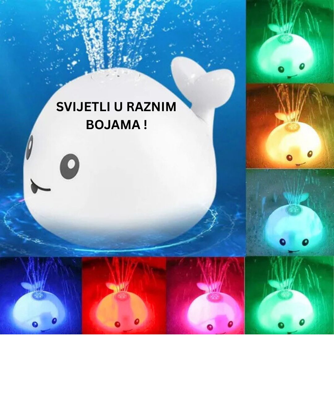 2u1 svijetleća ribica - igračka za kadu
